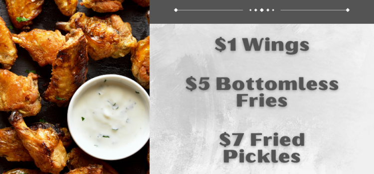 Join us for Wednesday wing nights!